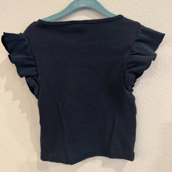 Zara Girls “Summer Moments” Ruffle Sleeve Top – Size 6-7 (120 cm) - Picture 3 of 4